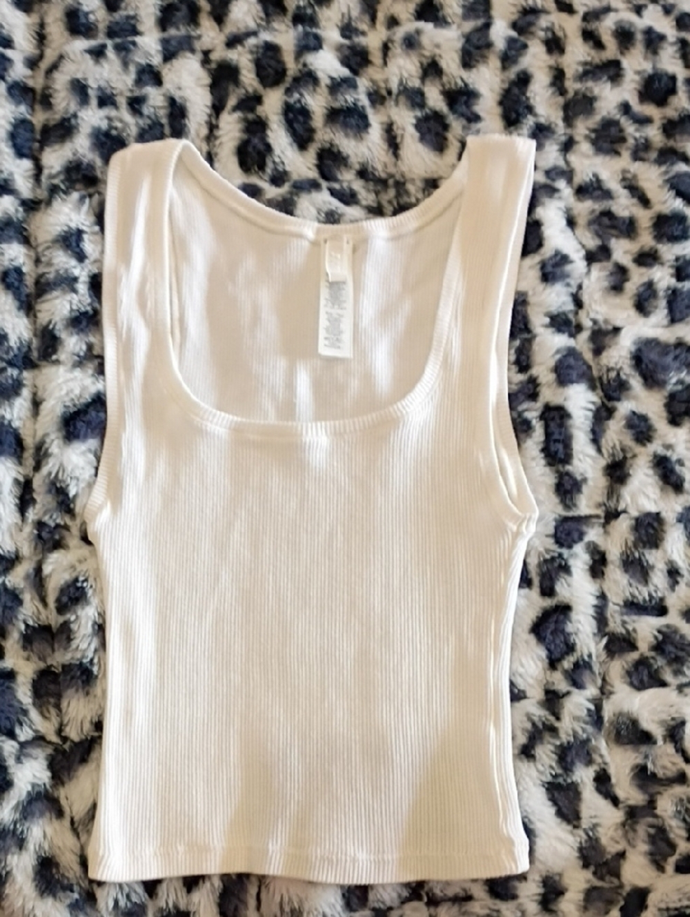 Skims Ribbed Tank Top - Bone